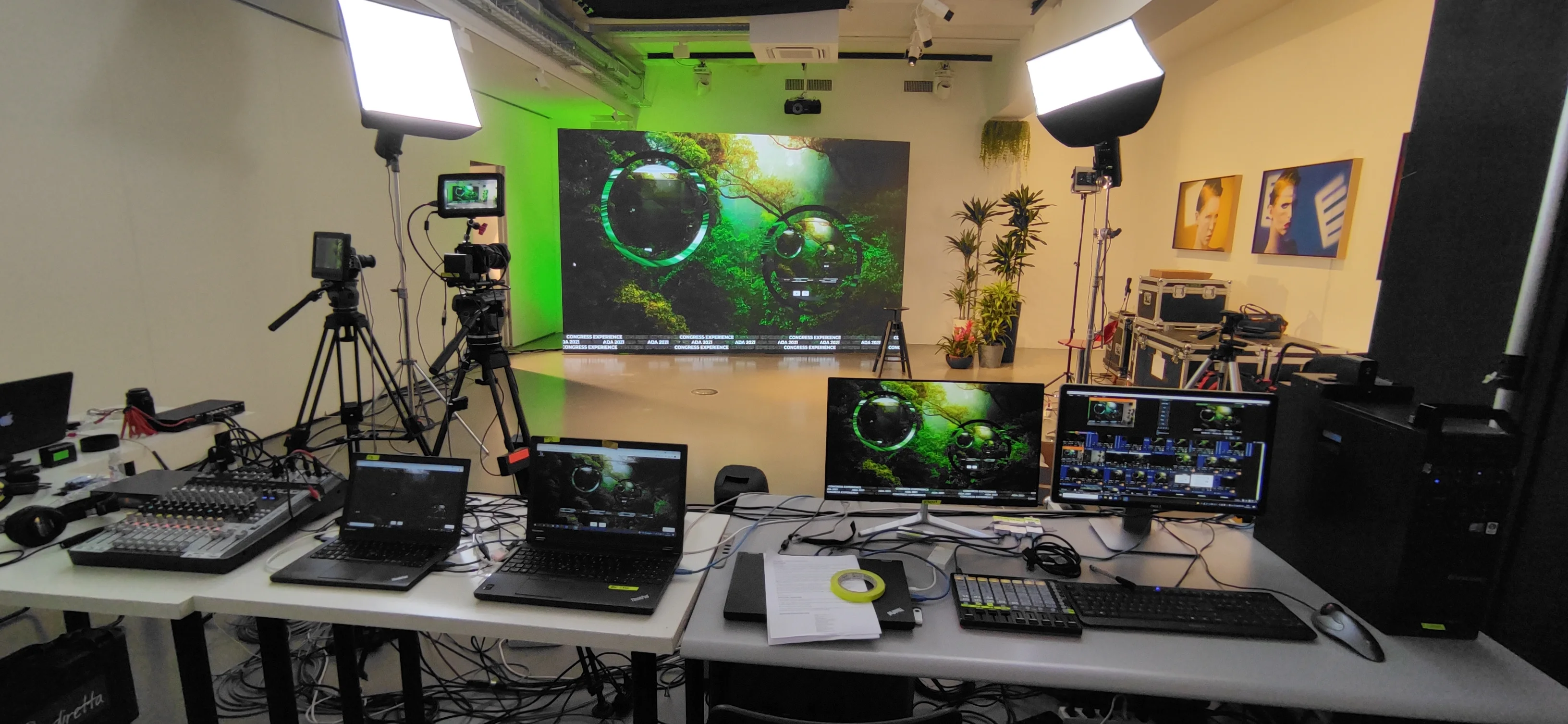 Console audio durante un live